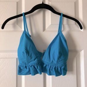 Ruffle triangle swim top
